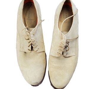 Cole Haan Tan Suede Tie Dress Shoes